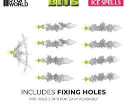3D Printed Set Ice Spells – 3D nyomtatott jégeffektek (26 db)