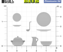 3D printed set - Dinnerware 1:48-1:35