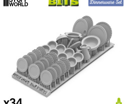 3D printed set - Dinnerware 1:48-1:35