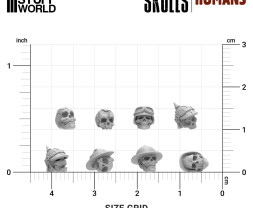 3D Printed Set Battlefield Resin Skulls – 3D nyomtatott koponyák (1000 db)