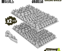 3D Printed Set Battlefield Creature Skulls – 3D nyomtatott szörnykoponyák (300 db)