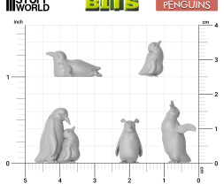 3D Printed Set Penguins – 3D nyomtatott pingvinek (25 db)