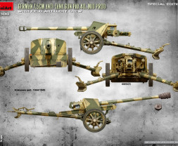 1:35 German 7.5cm Anti-Tank Gun PaK 40 Mid w/ Crew