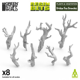 3D Printed Set Brokem Branches – 3D nyomtatott törött ágak (8 db)