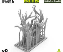 3D Printed Set Brokem Branches – 3D nyomtatott törött ágak (8 db)