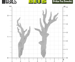 3D Printed Set Brokem Branches – 3D nyomtatott törött ágak (8 db)