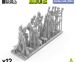 3D Printed Set Standing Candle Holders – 3D nyomtatott gyertyatartó készlet (12 db)