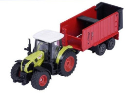 Majorette Mezőgazdasági gép fémből - Claas Arion 660 + Fliegel ASW 271 félpótkocsi