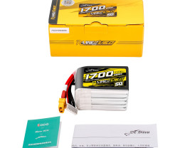 Gens Ace LiPo Tattu R-Line V6 - 6S 1700mAh 22.2V 6S1P SQ (160C) XT60 csatlakozó