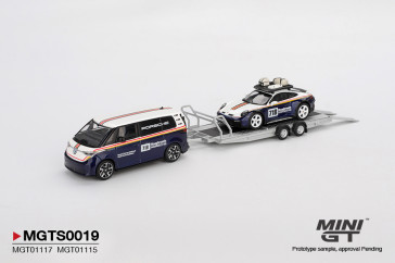 1:64 Porsche 911 Dakar #718 / Volkswagen ID. Buzz Porsche Centrum Gelderland Roughroads Set