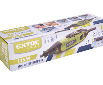 Extol Craft - Egyenes csiszoló, 40 db tartozék, 135 W