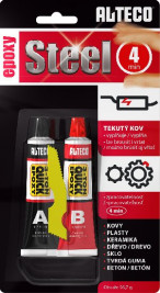 ALTECO – 4 perces epoxi ragasztó fém töltőanyaggal (2× 57 g)